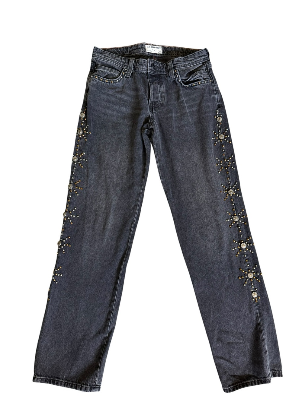 We The Free Cooper Studded Low-Rise Boyfriend Jeans - Picture 4 of 9